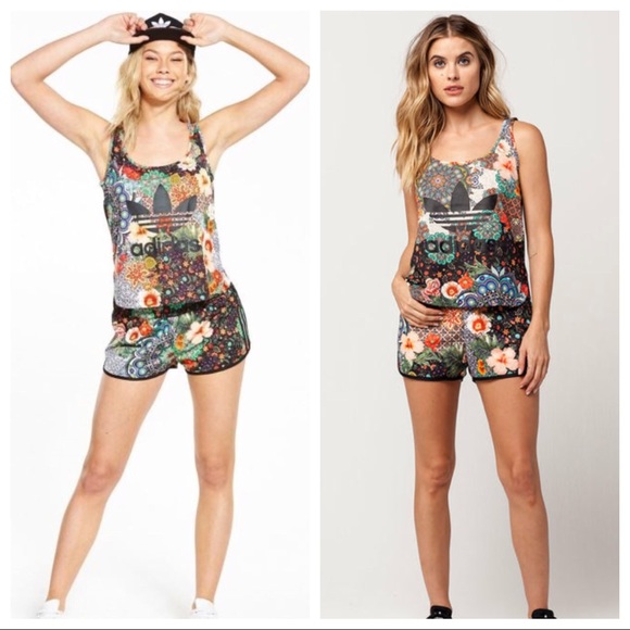 adidas matching shorts and top